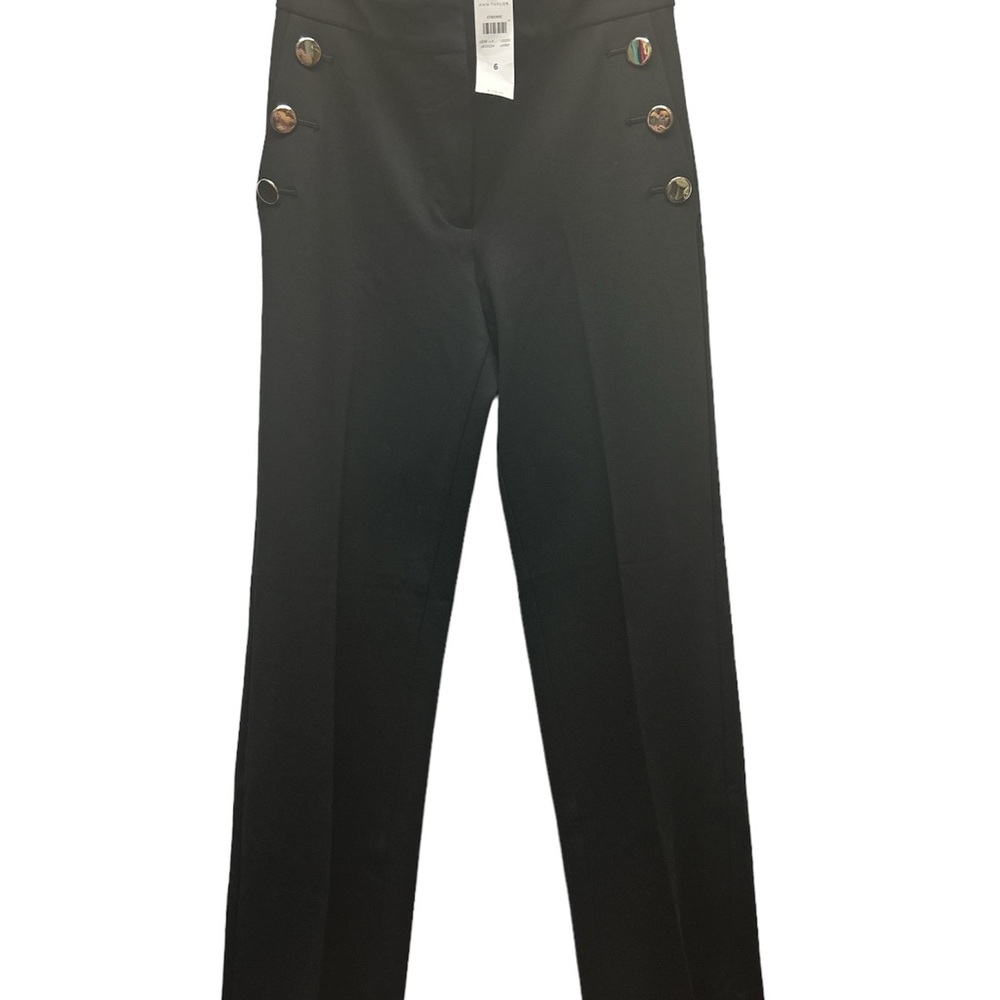 Ann Taylor The Flare Black High Waisted Pants Size 6